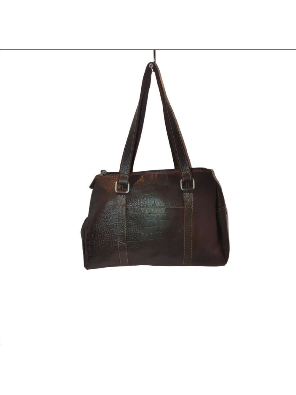 Jack Georges Hornback Croco Satchel Handbag #HB815 NWOT